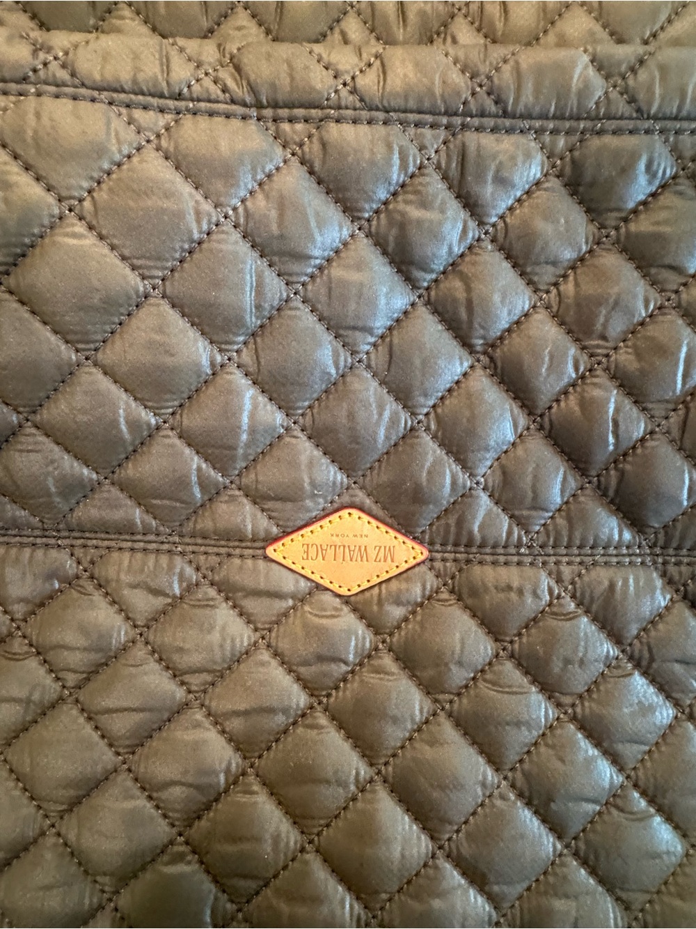 MZ Wallace Quilted Metro Tote in Taupe Brown - Picture 6 of 16